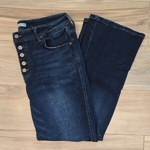 KanCan Blue Boot Cut Jeans with Subtle Fading